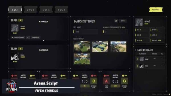 Beautiful FiveM Arena Script