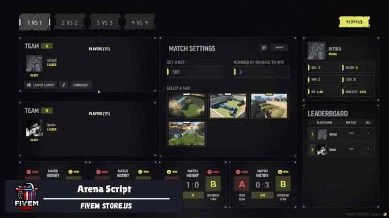 Beautiful FiveM Arena Script