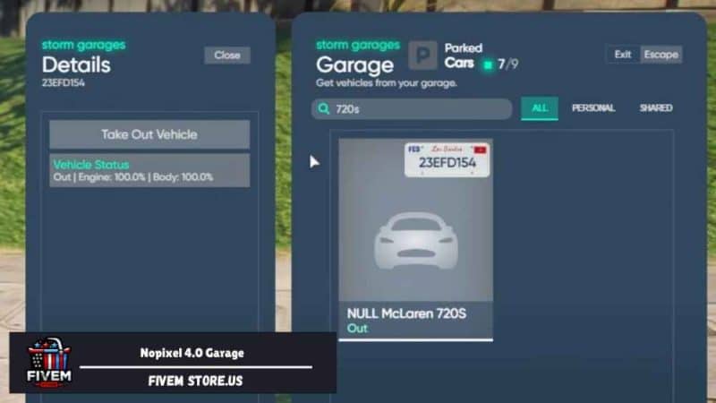 Grateful FiveM Nopixel 4 Garage