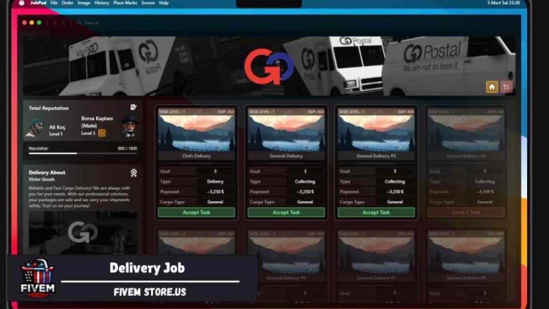 Lovely FiveM Delivery Job