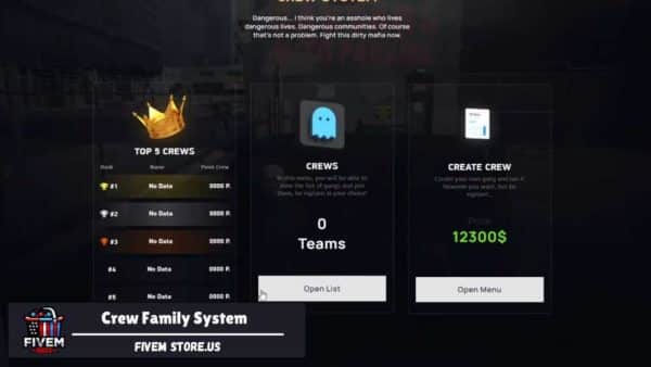 Unique FiveM Crew Family System