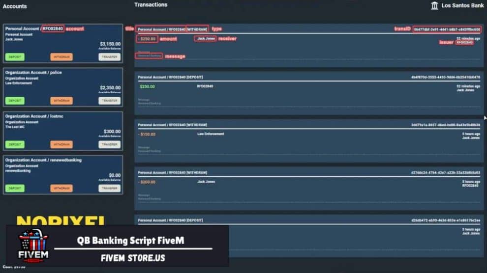 Banking Script FiveM