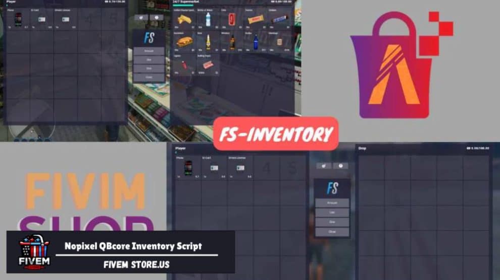 Nopixel QBcore Inventory Script