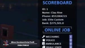 QBcore Scoreboard Script FiveM