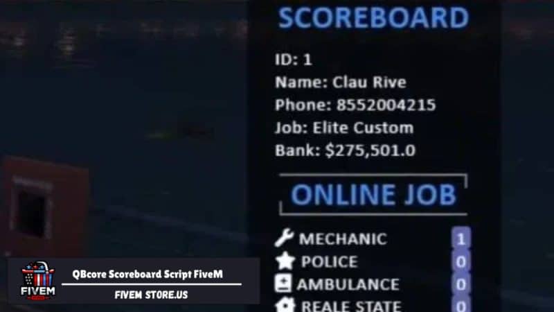 QBcore Scoreboard Script FiveM