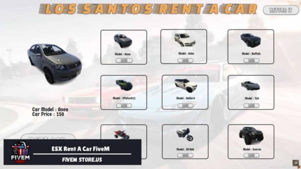 ESX Rent A Car FiveM
